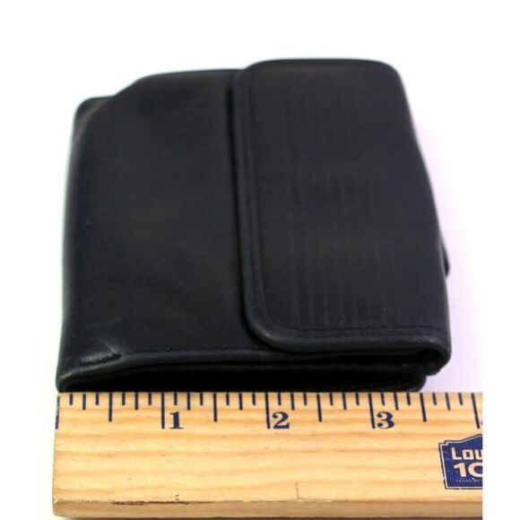 Lancel PARIS BLACK GENUINE LEATHER ID CARD COIN SMALL HOLDER BIFOLD WALLET PURSE - Picture 11 of 11